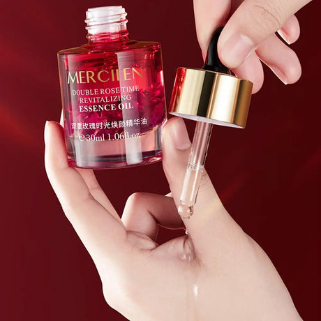 1/2/3pcs 30ML Double Rose Petal Radiance Essence Oil Facial Care Tightening Moisturizing Brightening Face Serum Korean Skin Care