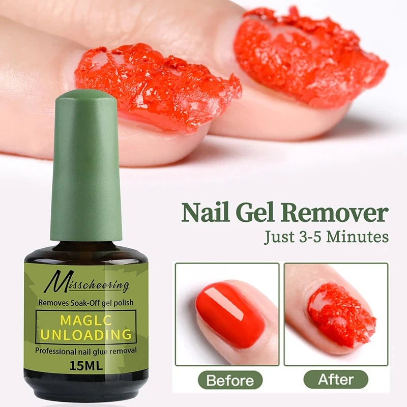 1/2pcs/Set Nail Magic Remover With Remover Tool Quickly & Easily Remove Gel Nail Polish And Poly Nail Gel Without Harming Nails