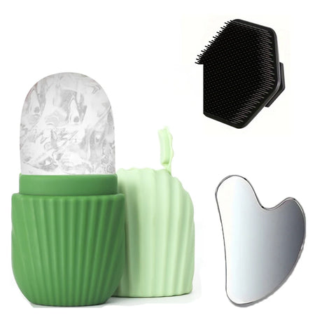 1/2/3pcs Ice Face Roller Facial Skincare Ice Roller Set,Facial Roller GuaSha FaceTool Set,Face Massage Roller Lifting Contouring