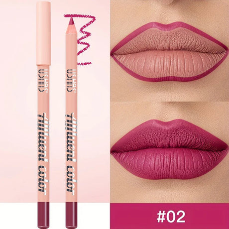 8 Colors Waterproof Lip Liner Pencil Long Lasting Sexy Dark Red Pink Matte Lipstick Pencil Natural Lipliner Pen Red Contour Tint