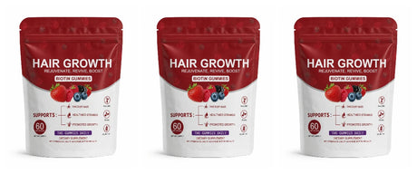 Women Hair Growth Vitamin Gummies Healthy Nourishment with Biotin Collagen Botanical Extracts Also for Skin Nail Care 60count