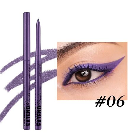 12-Color Fashion Eyeliner Pencil Smokey Punk Style Eye Liner Pen