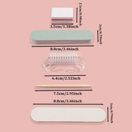 1pack ,Manicure And Pedicure Set, Mini Nail File And Orange Nail Stick Set