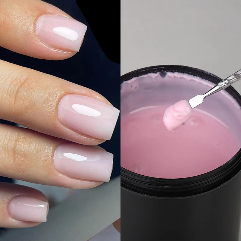 MSHARE 250g Clear Acrylic Gel Hard Gel For Nail Extension Pink Nude White Acrygel Hema TPO Free Builder Nail Gel French Nail Art
