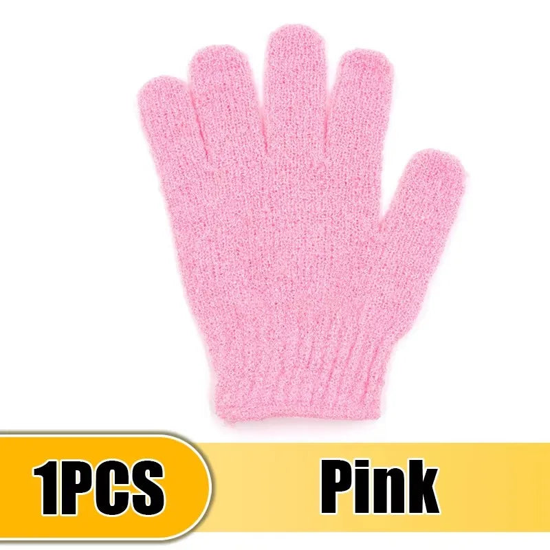 1/2Pcs Five Fingers Bath Gloves Peeling Exfoliating Household Shower Towel Scrub Body Wash Elastic Wipe Back Body Cleaning Tools