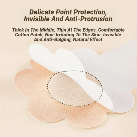 10Pcs Self-Adhesive Nipple Cover Chest Patch Non-Woven Thin Invisible Bra Disposable Sticky Lift Breast Petals Round Flower Pads