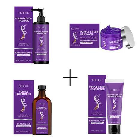 Purple Shampoo, Long-Lasting Color Care, Daily Nourishing, Smooth and Moisturizing Hair, Purple Shampoo