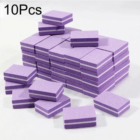 10-50-100pcs Professional Mini Nail Art Buffer File Set 100/180 Sandpaper Manicure Care Tips Sanding Polishing Tools Kit