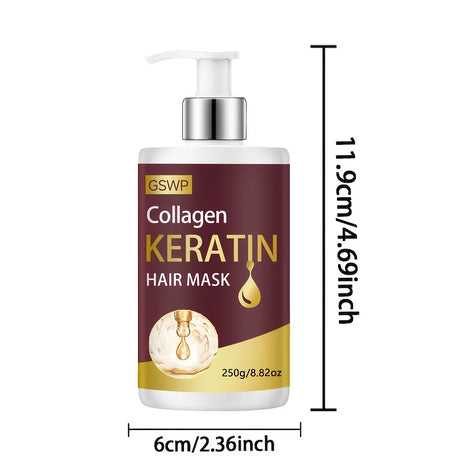 GSWP Collagen Keratin Hair Mask, A Deep Conditioning Product That Restores Hair's Shine, Resilience, and Elasticity.250g
