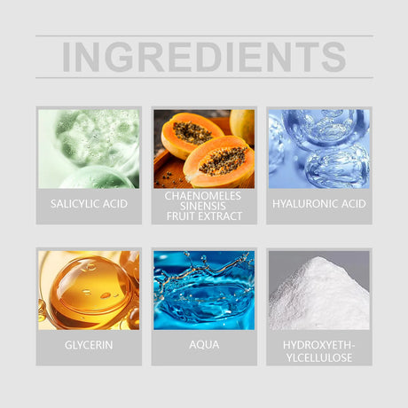 Salicylic Acid Exfoliating Toner 100ml Pore Minimizer Blemish Control Liquid Papaya Extract Hydrating Facial for Acne Prone Skin
