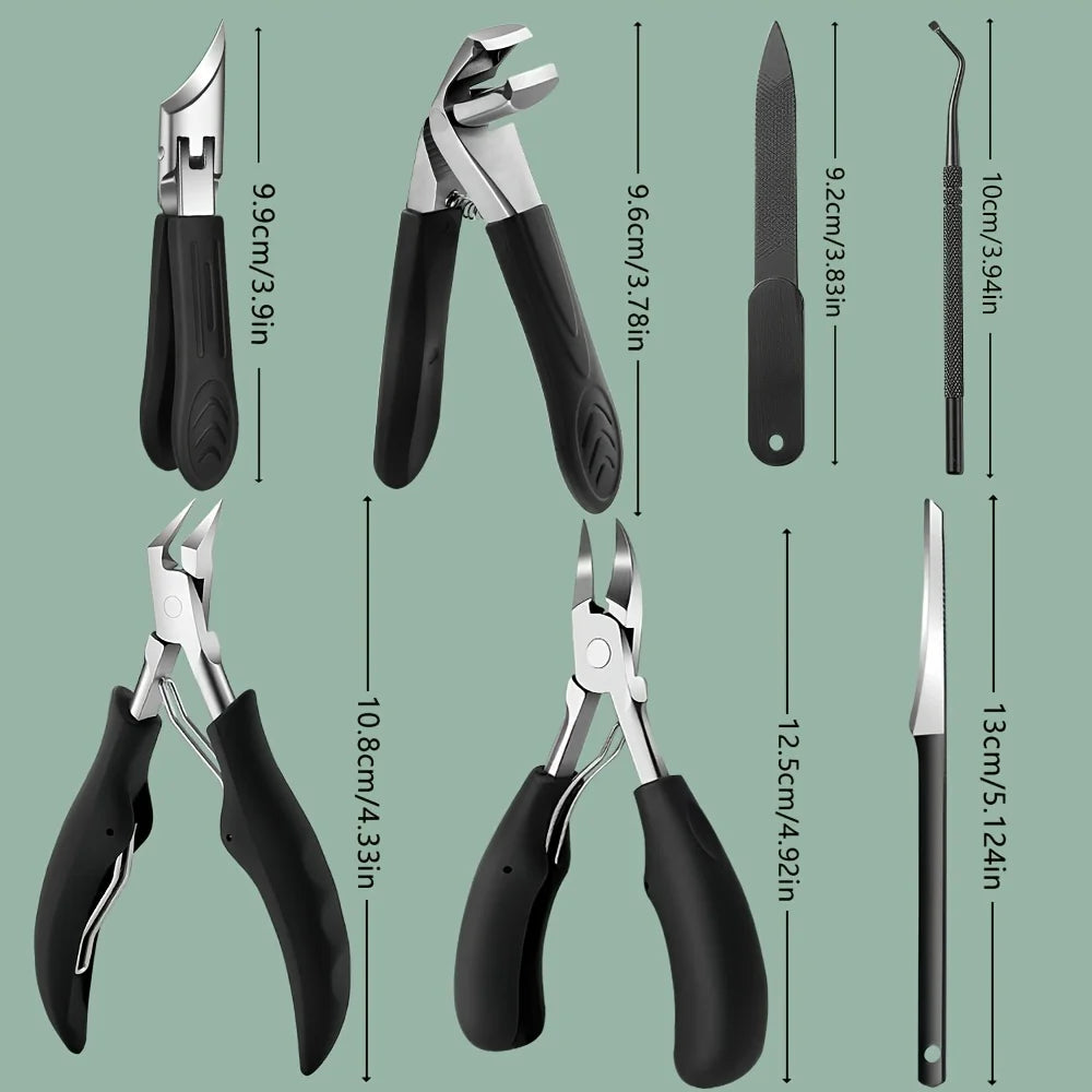1/7pcs Professional Heavy Duty Nail Care Tools for Ingrown And Toenails Classic Handle Ergonomic Stainless Steel Nail Clippers