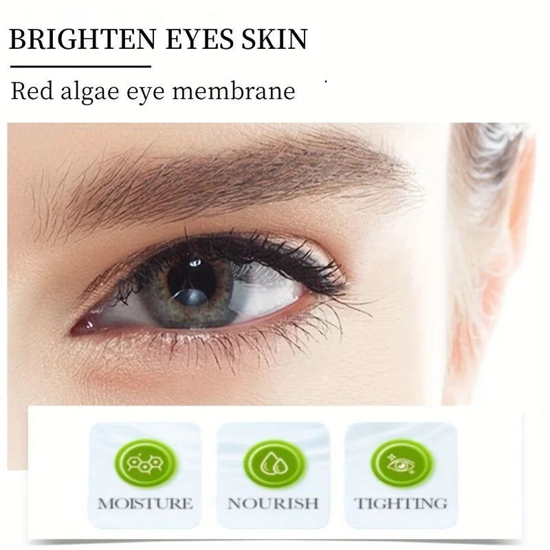 60 Pieces of Red Algae Eye Mask, a Multi-Purpose Eye Patch Containing Red Algae Extract, Sodium Hyaluronate and Other Ingredients, Which Hydrates and Moisturizes the Skin, Provides Gentle Eye Care, Has a Light and Moisturizin