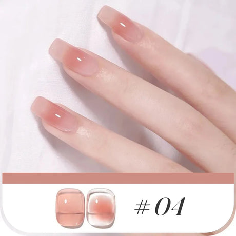 MIANEL 10ML Pure Desire Blush Jelly Gel Nail Polish 2026 New Ice Clear Nude Clear Nail Polish Pink Nails 1-9pcs