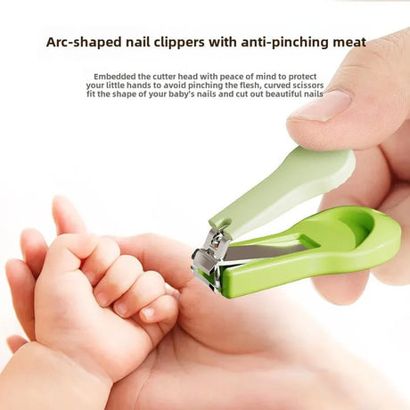 4 Pcs Small Baby Care Anti-clamping Nail Clipper Sets Stainless Steel Baby Nail Clipper Set Nail Trimmer Baby Essential Products