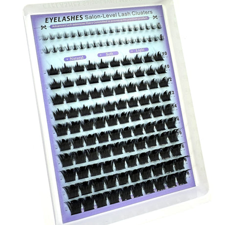 Salon-Like Lash Clusters Kit With Spikes DIY Eyelash Clusters D Curve Spiky Full Cluster Eyelash Extensions Kit Individual Lashe