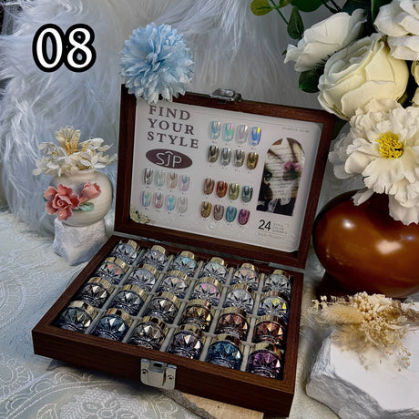 High-End Nail Art Set, 24 Colors Moonlight Mirror Powder Kit, Ultra-Fine Glitter, Japanese Style, Perfect for All Occasions