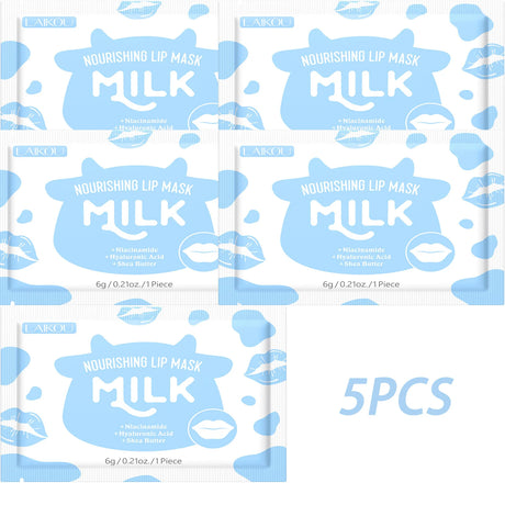 LAIKOU 5/10pcs Lip Mask Lip Care Moisturizing Hydrating Repair Lighten Lip Lines Gel Patch Lips Pad Patches Care Products
