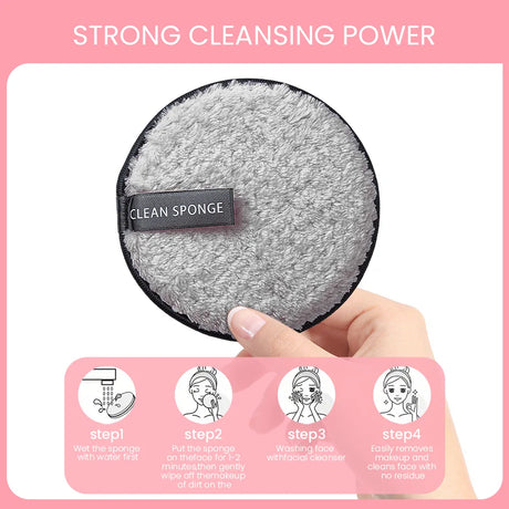 5PCS NEW Face Wash/ Makeup Remover Puff Suitable for Home Or Travel