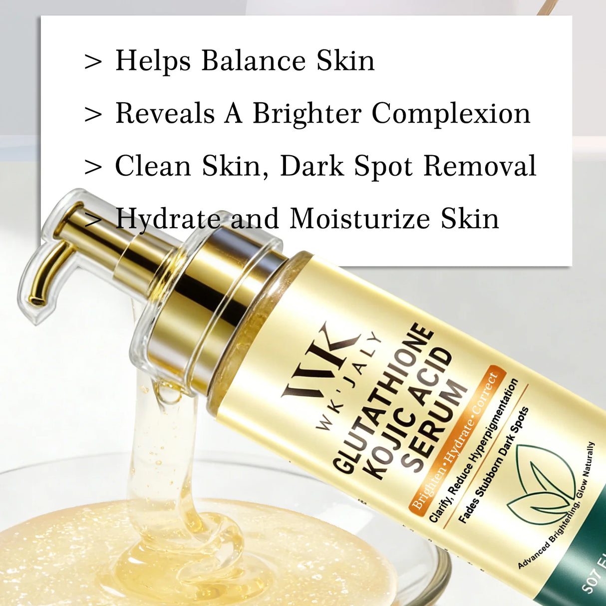 WK JALY Lightening Skin Care Kit for Dark, Black, Caramel Skin, Moisturizing, Acne and Spots Removal, Even Skin Tone for Women