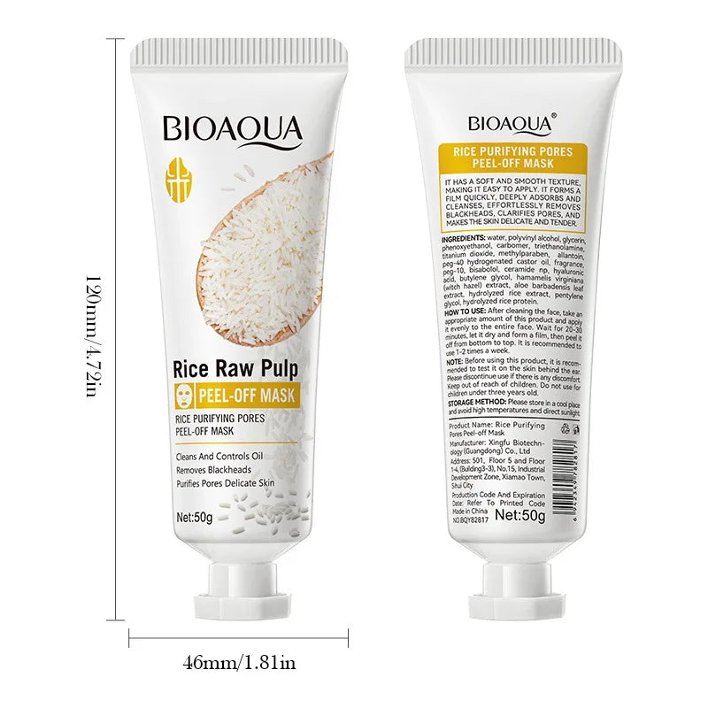 BIAOQUA White Rice Face Peeling Mask Moisturizing Remove Blackhead Whitening Anti-aging Anti Wrinkle Facial Peel Masks Skin Care