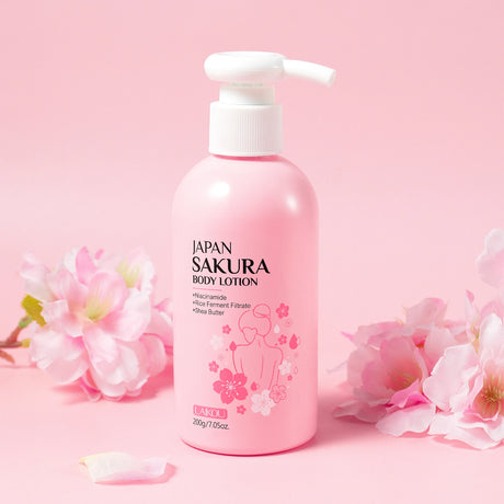 LAIKOU Japan Sakura Body Lotion Nourishing Body Moisturizer Fragrant Body Cream Soft Smooth Skin Treatment 200g