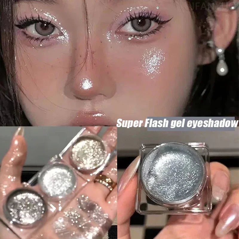 Gorgeous Glitter Eyeshadow Long Lasting Waterproof Pearlescent Glitter Shimmer Eye Shadow Eyes Body Glitter Makeup Cosmetics