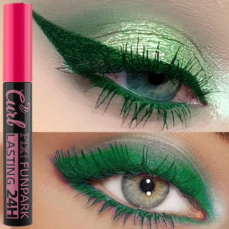 9 Color Mascara Thick Curl Waterproof Natural Eyelash Long Lasting Blue White Green Pink Black Eye Makeup Korean cosmetics