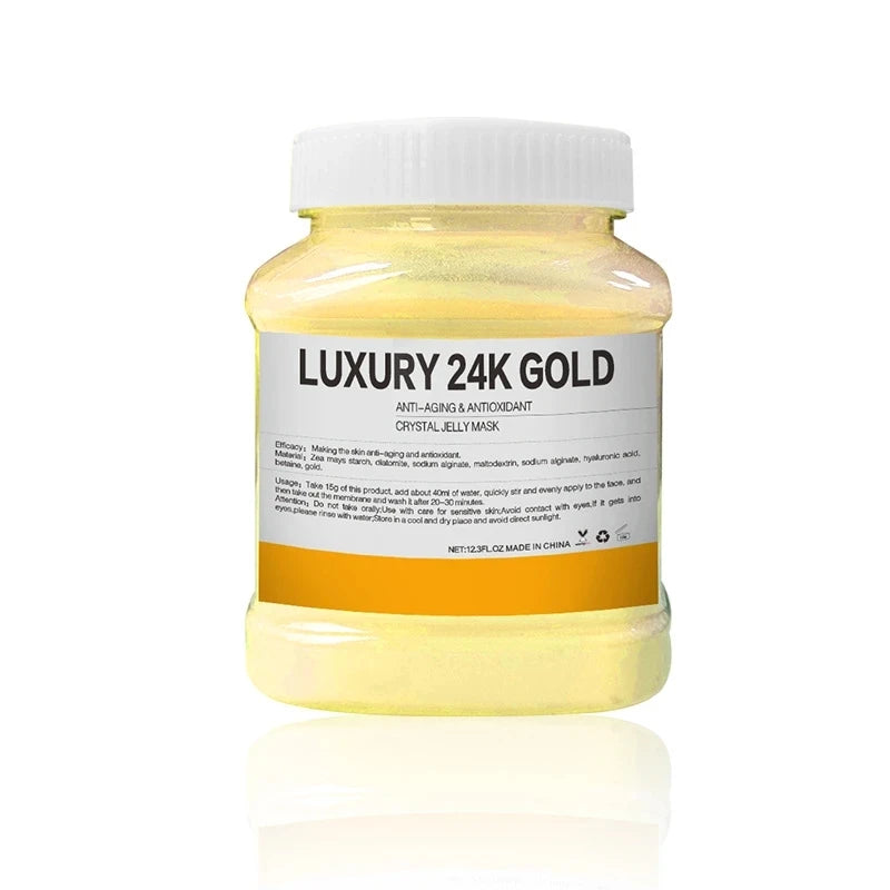 350g Hydrating Brightening 24K Gold Soft Mask Powder Rose Petal Crystal Jelly Mask Powder Antiage Skin Care Dropshipping
