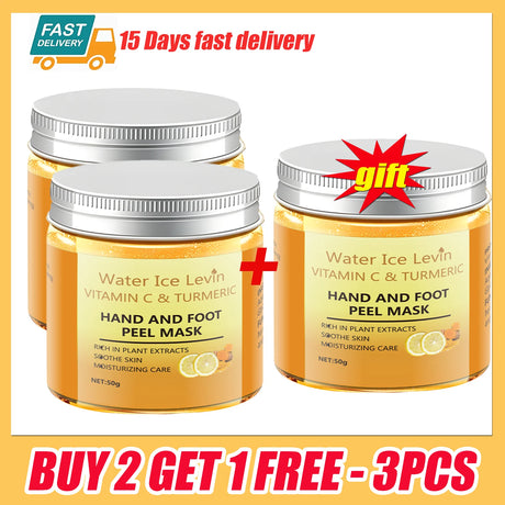 1/3/5/10 Pcs Vitamin C Turmeric Hand and Foot Skin Mask Moisturizing Exfoliating Hand Wax Cream Exfoliating Foot Skin Care