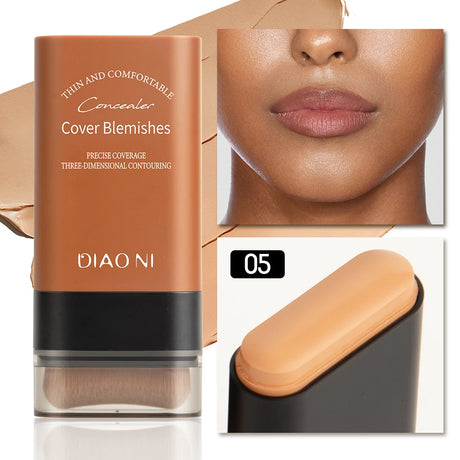 YOUNG VISION Face Contour Highlighter Stick, Dual-Ended Cream Concealer Shading Stick for Nose, Collarbone, Natural 3D Makeup