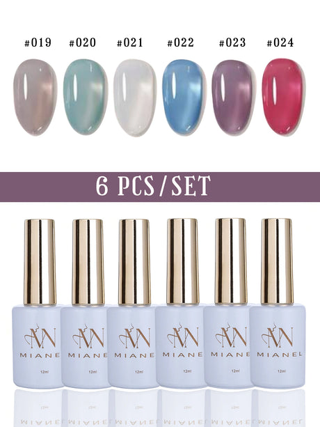 MIANEL 10ML Pure Desire Blush Jelly Gel Nail Polish 2026 New Ice Clear Nude Clear Nail Polish Pink Nails 1-9pcs