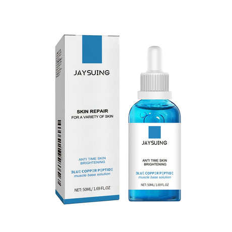 Facial Hydrating Serum Blue Copper Peptide Solution Deep Nourish Lock Water Shrink Pores Brighten Skin Rejuvenation Face Essence