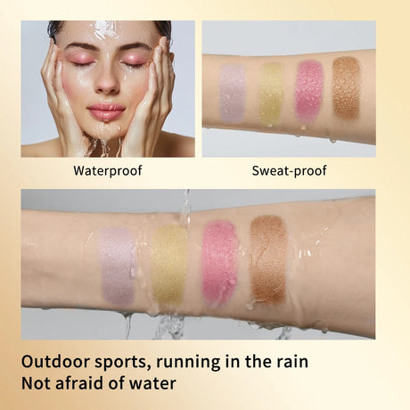 4Colors Highlighter Stick Brightening Skin Tone Contouring Natural Stereo Concealer Blush Multi-Purpose Stick