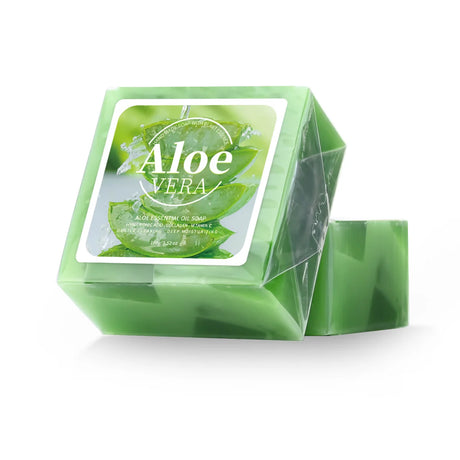 100g B+Aloe Olive Oil Soap Herbal Glycerin Natural Soap Handmade Skin Deep Cleaning Whitening Solid Soap