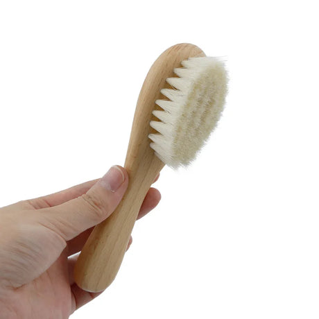 Baby Wood Brush Comb Beech Soft Wool Newborn Comb for Head Massager Baby Cleaning Shower Pure Natur Hairbrush Baby Care