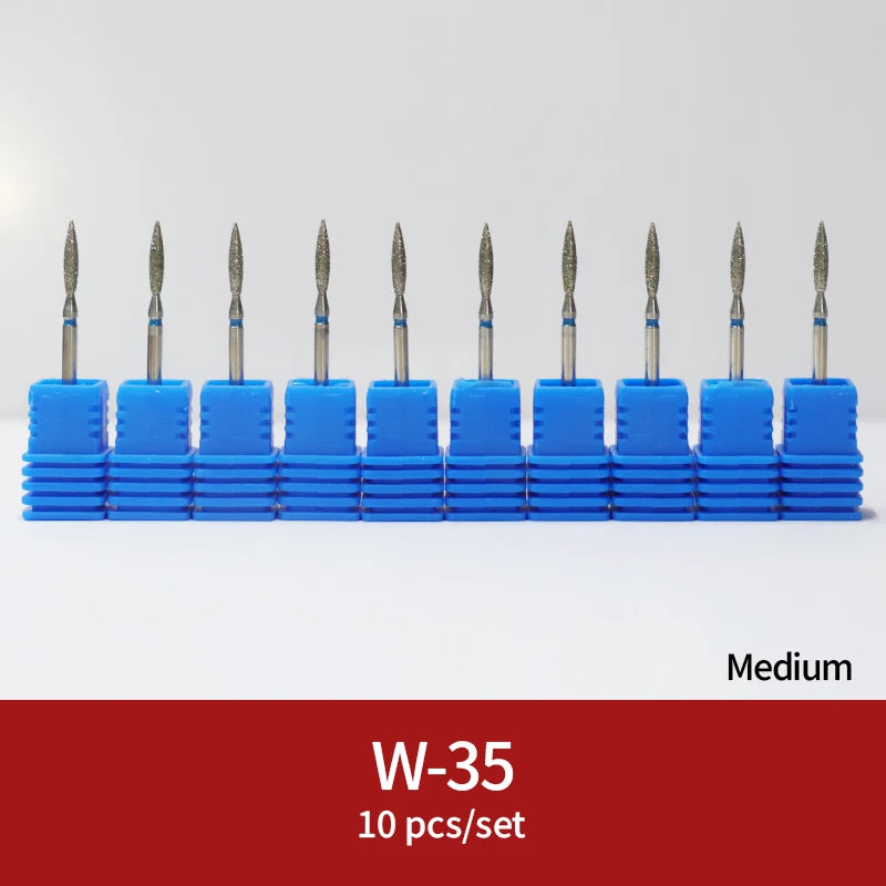 Diamond Ceramic Nail Drill Bits Milling Cutter For Manicure Left Right Rotary Cuticle Files Buffer DIY Nails Accessories Tools
