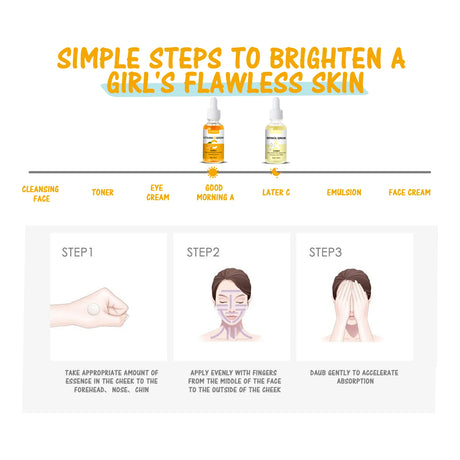 Day Night Vitamin C Retinol Serum Set, Anti-Aging Firming & Brightening Duo, Hydrating Skin Care Combo