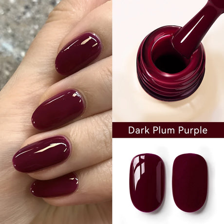 MAYCHAO Cherry Red Gel Nail Polish 12ml Glossy Semi Permanent Soak Off UV LED Frosted Gel Nails Base Painting Varnish
