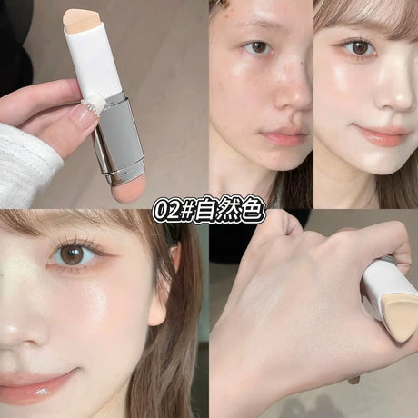 2-in-1 Color-Changing Foundation Stick Liquid Lightweight Moisturizing Brightening Foundation Color Changing For All Skin Types