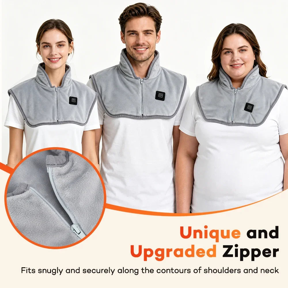 Electric Heating Shoulder Neck Pads Cervical Shawl Massager Cervical Brace Wrap Thermal Compress Relieve Fatigue Warm Back
