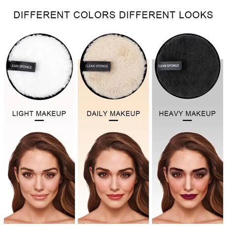 1/3pcs Reusable Discs Makeup Remover Wipe Cotton Pads Microfiber Makeup Face Towel Cloth Washable Sponge Skin Care Cleaning Puff