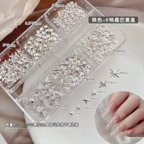 Conch Shell Coconut Tree Mermaid Tail Star Butterfly Heart Rhinestone Bowknot Christmas Snowflake Nail Art Accessory Decorations