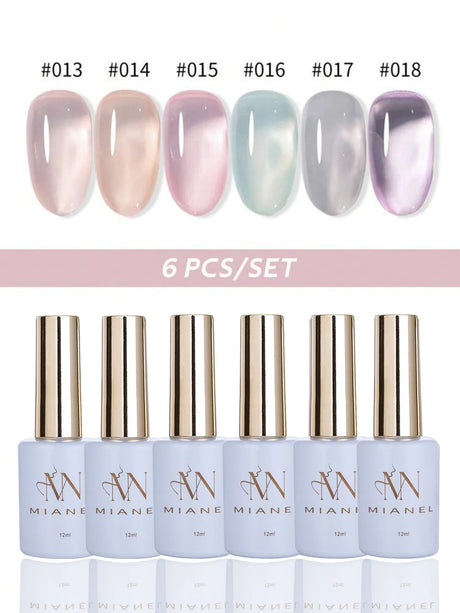 MIANEL 10ML Pure Desire Blush Jelly Gel Nail Polish 2026 New Ice Clear Nude Clear Nail Polish Pink Nails 1-9pcs
