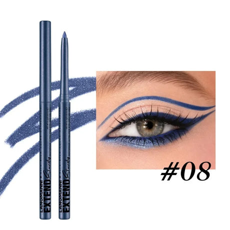 12-Color Fashion Eyeliner Pencil Smokey Punk Style Eye Liner Pen