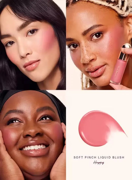 Rare Beauty Liquid Blush Highlighter Contour High Glossy Finish Luminizer Makeup Gel Face Body Brighten Glitter Natural Contour