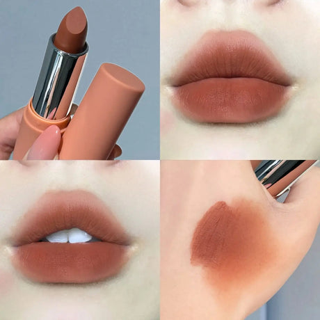 Herorange Sheer Matte Lipstick Soft Texture Non Drying Long Lasting Transfer Proof Natural Tones for All Skin Tones