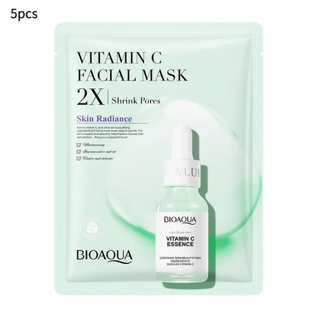 20pcs/5pcs Centella Collagen Face Mask VC Moisturizing Refreshing Sheet Masks Hyaluronic Acid Facial Mask Skin Care Products