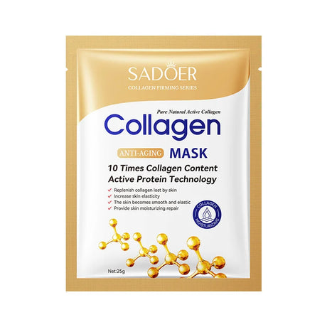 10pcs Korean Collagen Anti Wrinkle Facial Mask Fade Fine Lines Anti Aging Firm Skin Moisturizing Brightening Skincare Mask