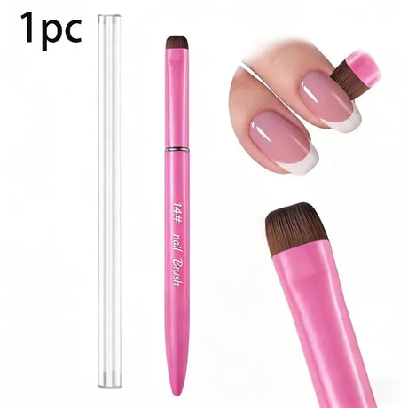 3 in 1 French Nail Brush with Multifunctional Head - Fine Nail Brush for Gel and Acrylic Nails for Precise Cleaning
