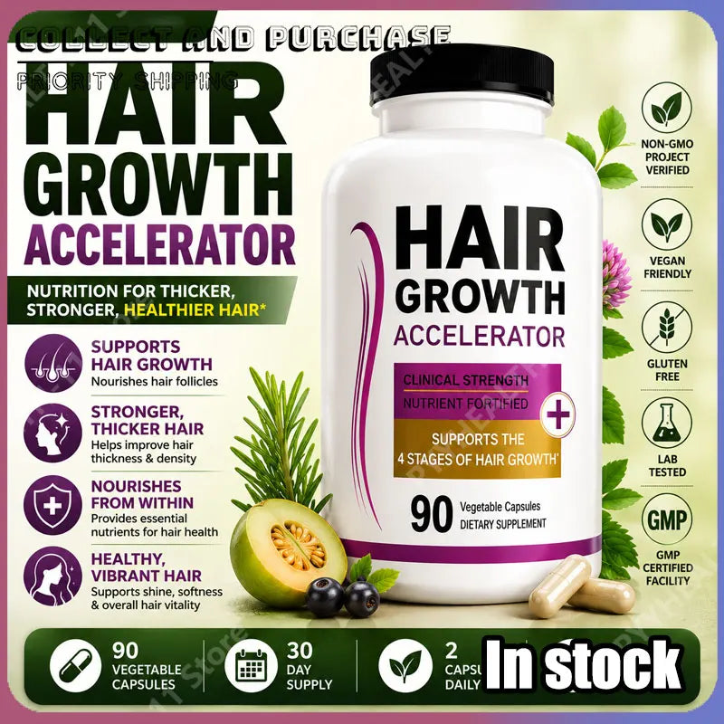 Lustriva Hair Growth Vitamins with Biotin, Marine Collagen, Saw Palmetto, Ashwagandha, Horsetail & Zinc – Thicker Hair, 90 Caps